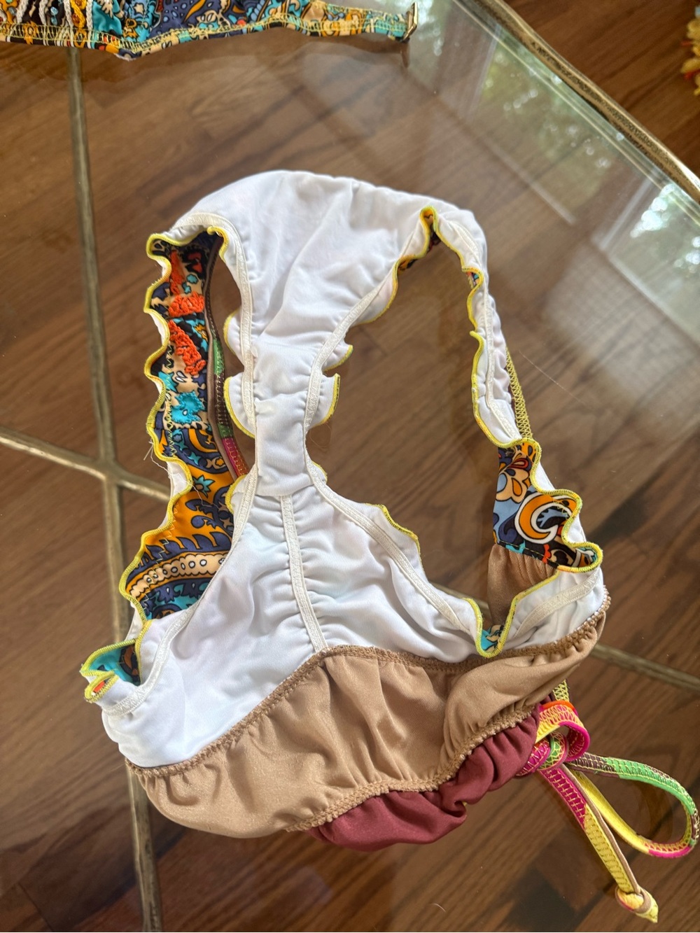 Agua Bendita Rare Carousel Edition Hand Embroidered Crochet Beadwork Bikini Sz S - Picture 11 of 16